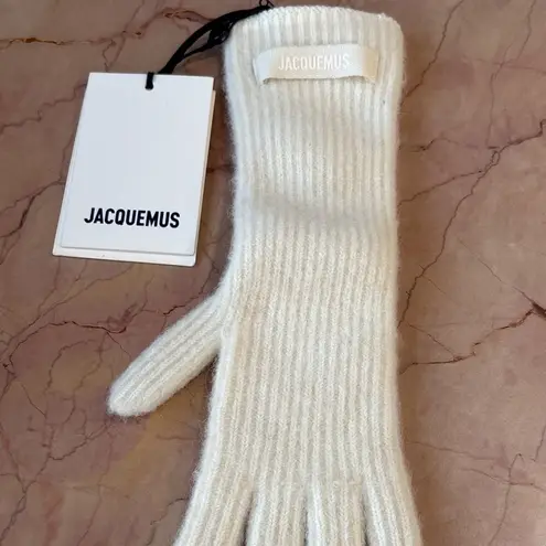 Jacquemus Les Gants Gros Grain Single Glove in Off White New Womens Mitten