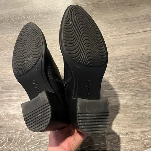 Ecco Black Leather Shape 35 Sartorelle Mid Ankle Boot Women’s Size 37