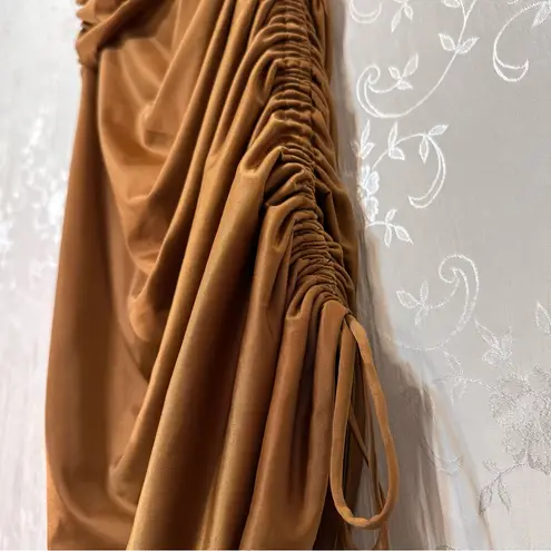 Michael Costello X REVOLVE Electra Dress Nude Tan Gold Medium