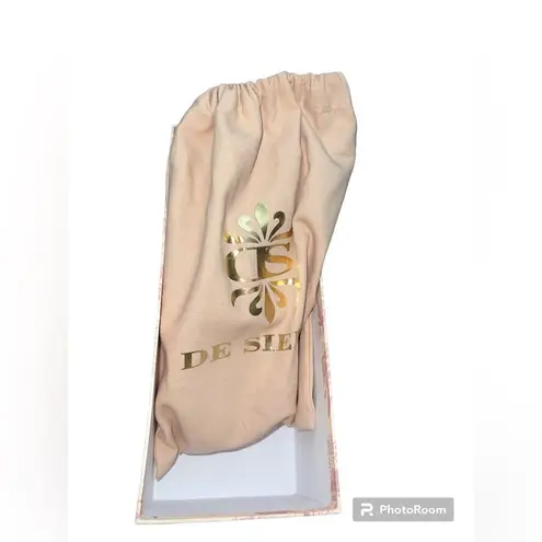 De Siena Saint Tropez Sandals in Red Slides Leather & Beads Red Size 7