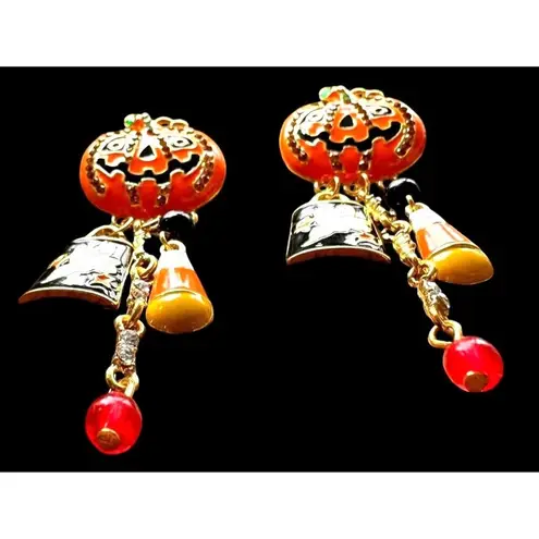 Halloween Earrings New Jack O Lantern Candy Corn Ghost Beads Pumpkin Pie…