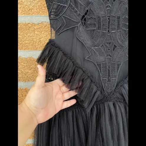 Jonathan Simkhai Lace and Tulle Mini Dress small Black