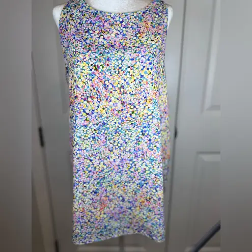 Adrienne Vittadini Boho Colorful Coastal Resort Brunch Sleeveless Blouse Top L