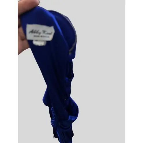 Abby Kent VTG 80s Evening Gown Prom Formal Party Dress Old Hollywood Glam Blue Size 10