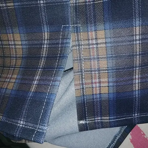 Paper Moon 3X Fall Plaid Jumper Dress Plus in Tan Black Blue