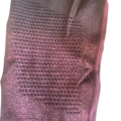 ECHT Arise Ombre Full Length Leggings High Waist Workout Black to Red Sz Med