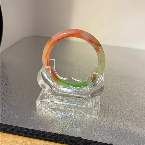 Elegant Multicolor Jade Bangle Bracelet Green