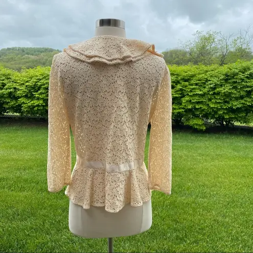 INC Cream Lace Jacket Size M