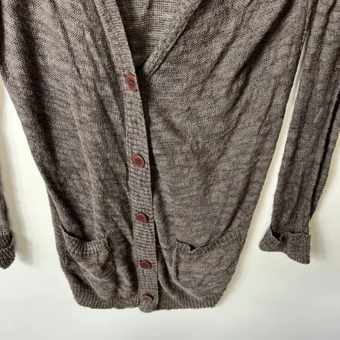 Michael Stars brown button front long cardigan women’s size 1