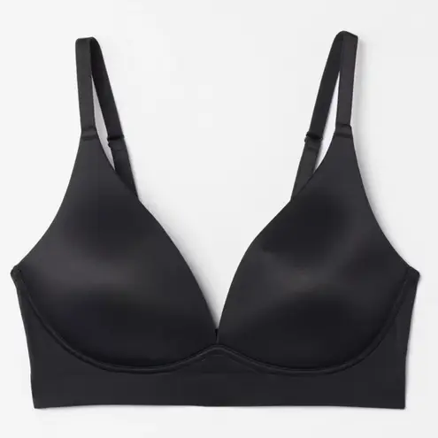 Soma Enbliss luxe plunge Women's Black Cross-Back Bralette Size LARGE