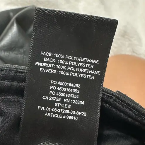 Babaton Aritzia Black Faux Leather Pants in Size 2