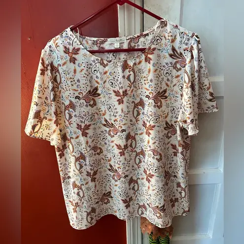 Nine Britton  Floral Blouse With Split Back XL