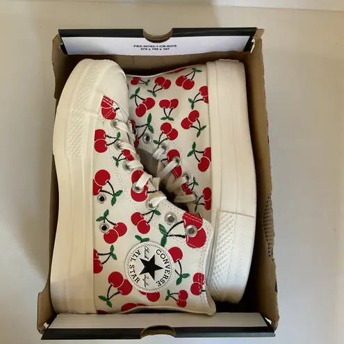 Converse  Cherry Print Sneakers All Star Lift Platform Women’s 6.5 (37 EU) Trendy