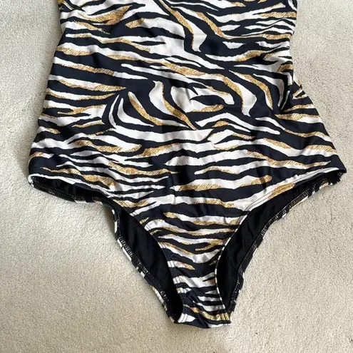 Suboo Leila One Shoulder One Piece Swimsuit in Multi Size Large Black