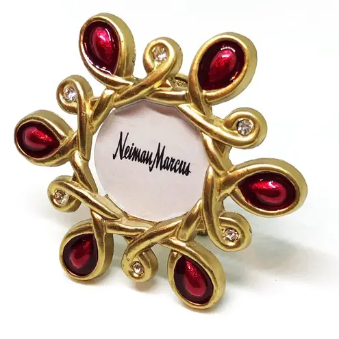 Jay Strongwater Miniature Picture Frame Pin Brooch Gold