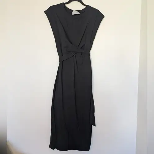 Modern Citizen  Black Sleeveless Tie Waist Dress Sz L