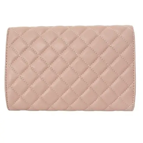 Badgley Mischka NWT Vegan Leather Purse Diamond Quilted Blush Pink Crossbody Bag