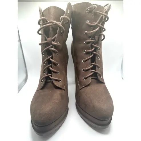 Bedazzle Alix Brown Faux Suede Lace