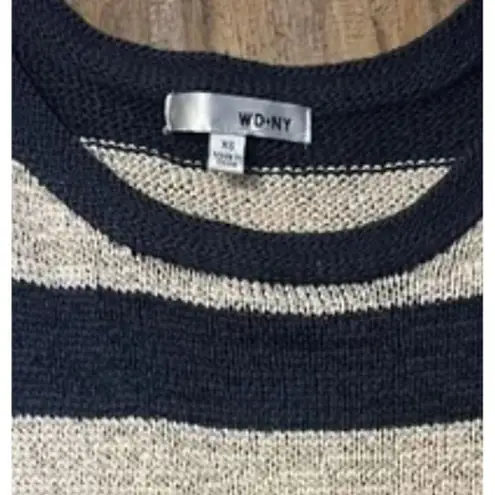 WD•NY WD NY Women's XS Striped Pullover Sweater Multicolor Crew Neck