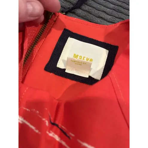 Maeve Sz 6 Anthropologie Sleeveless Dress Sailboats Red White Coastal Preppy