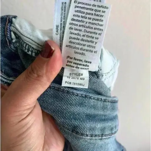 Jordache  Women’s High‎ Rise Straight Raw Hem Blue Cropped Jeans Size 16