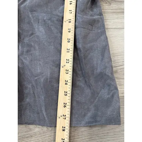 ALLSAINTS Ellie Blazer Grey Matte Sateen Preppy Oversized Double Breasted 10