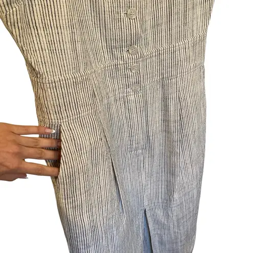 Apiece Apart Berel Tank Cream Pin Striped Midi Dress Size 10