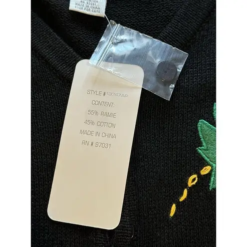 Arriviste Women Fall Autumn Art To Wear Cardigan Sweater Beads Leaves Size L NWT Size L