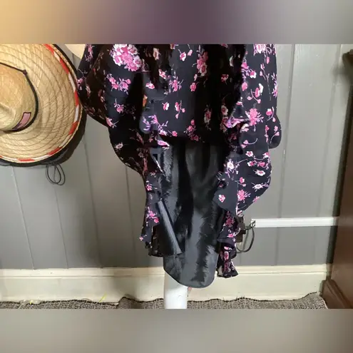 Jones Wear Vintage Flutter Sleeve Hem Midi Dress Medium