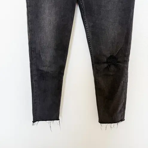 RE/DONE Originals Button Fly High Rise Fray Hem Jeans Black Womens Size 26