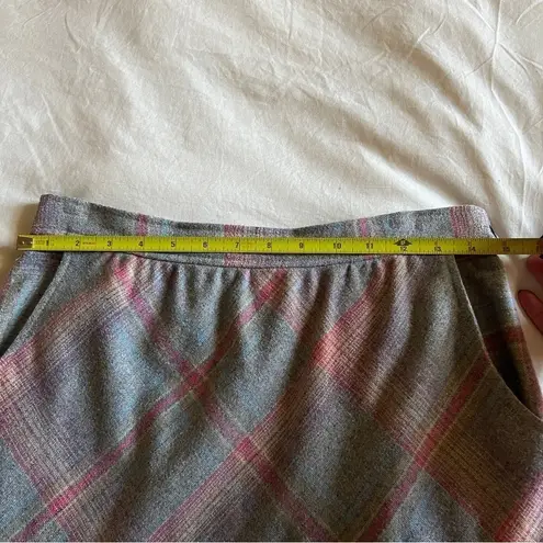 American Vintage Union Made Vintage Wool Plaid Skirt - Size 11-12 Made In USA