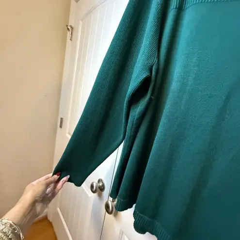 Source Unknown Forest Green Knit Long Sleeve Top Women's Casual Pullover Sweater Plus Sz 2X/3X