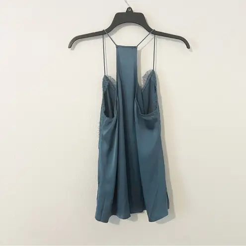 Cami NYC  SILK RACERBACK CAMISOLE IN CALYPSO Blue Size Small S