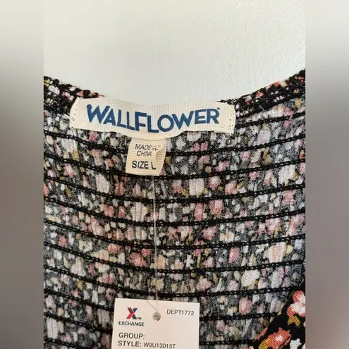 Wallflower Juniors Floral All Over Print Dress Size Large New Yellow