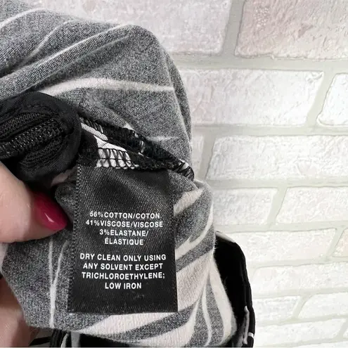 Lafayette 148 Stanton Palm Leaf Black and White Ankle Pants Size 4