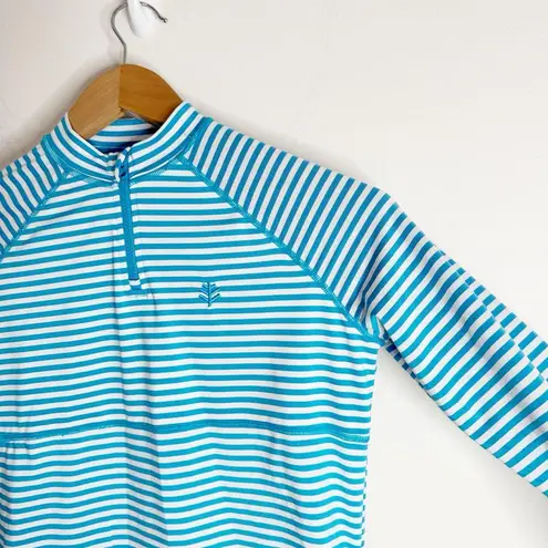 Coolibar Blue/White Striped UV Protection Top/Tee
