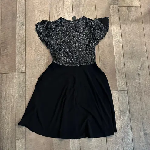 Tiana B NWT Ity Wrap Glitter Combo Dress