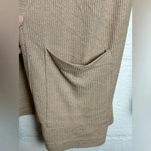 Aeropostale  Woman’s Lightweight Ribbed Thin Knit Casual Tan Cardigan Size Medium