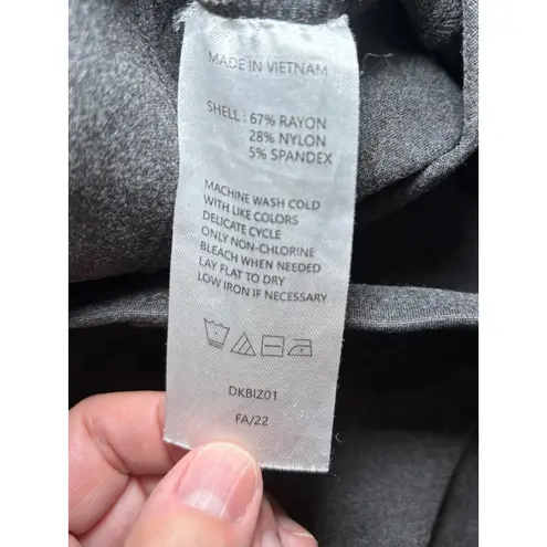 Quince Dark Heather Gray Pull-on Ankle Length Ponte Pants Large Stretch Leggings