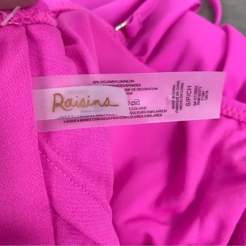 Raisin's Hot Pink Ruffle Bikini Top Sz.S NWT