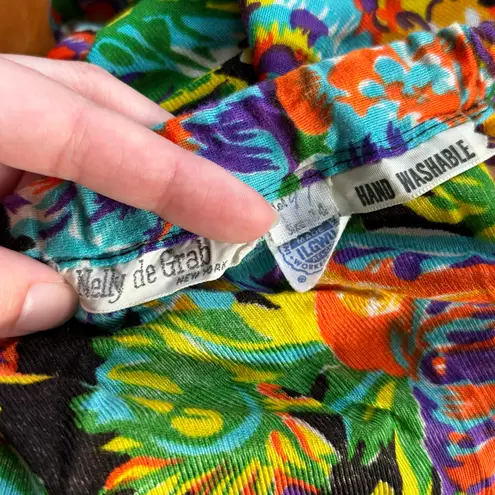 Vintage 60s/70s Psychedelic Midi Skirt Multiple Size 14