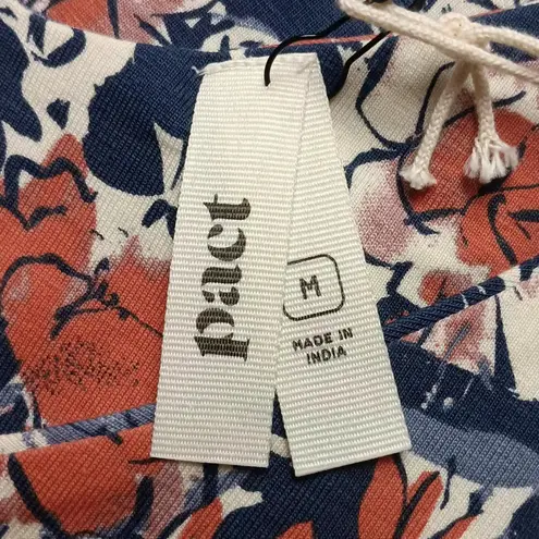 Pact Brush Floral Currant Fit & Flare Midi Party Dress Medium