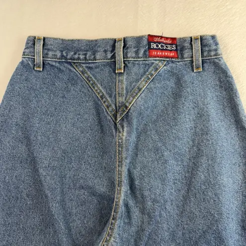 VTG 90s Rockies 27 5 Jeans Bare Back High Rise Western Rodeo Straight Leg Blue