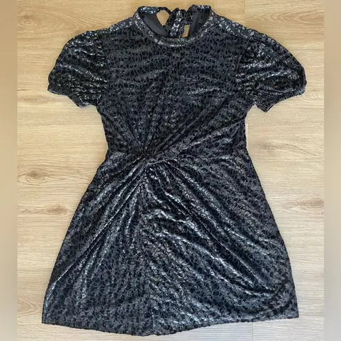 All Saints Jemima Lep Dress Black Velvet & Sparkles