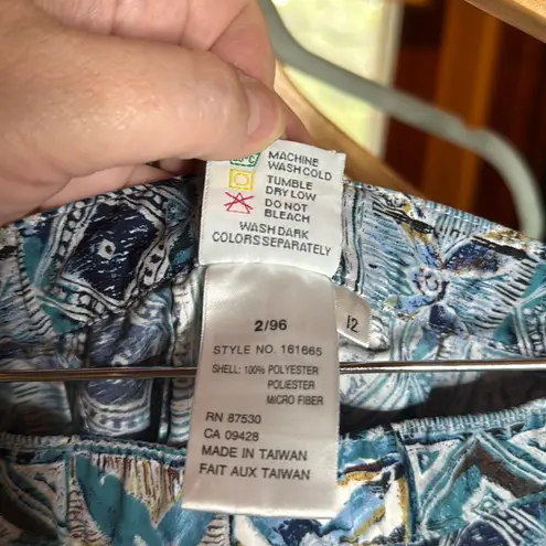 Vintage PRINCE Practice Gear Tennis Pickleball Skirt Hawaiian Print Size Medium Blue