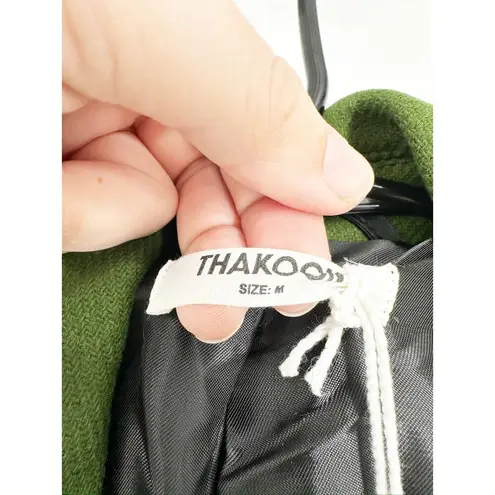 Thakoon Runway Dark Green Single Breasted Wool Long Maxi Coat Size Medium NWT