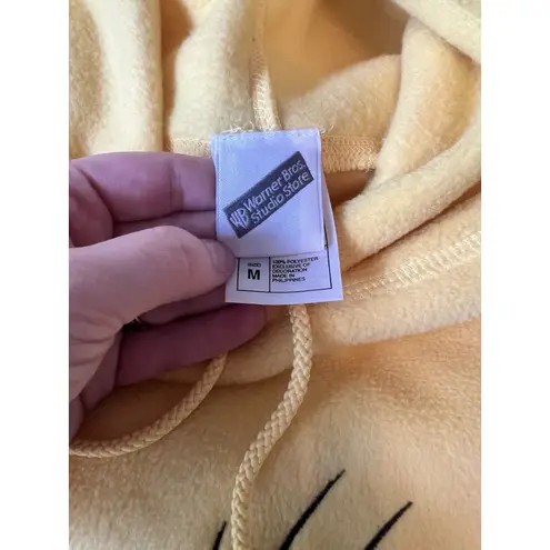 Vtg Warner Bros. 2001 Womens Fleece Pullover Hoodie Sweatshirt Tweety Bird Sz M Yellow Size M
