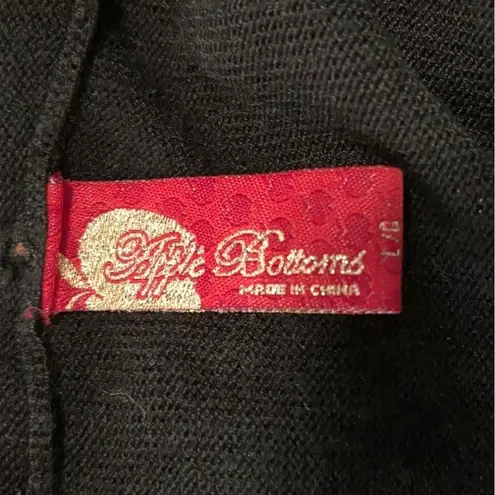 Apple Bottoms Women’s Y2K Vintage black snowflake hooded sweater dress size lg