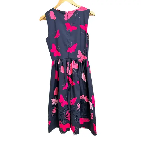 Carolina Herrera Butterfly eyelet embroidered midi dress size 2 $1990