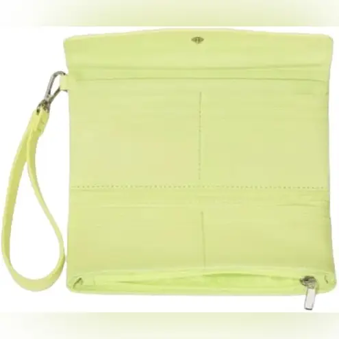 A New Day NWOT  Flap Pouch with Folded Double Interior Wristlet Yellow - Image 2